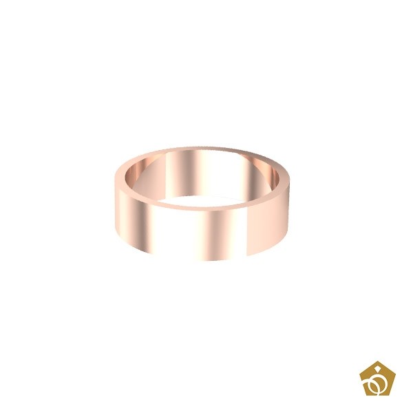 Aliança Quadrada Ouro Rosa 18k | 15 gramas (par)