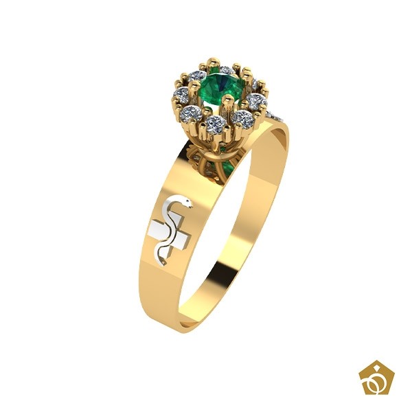 Anel Formatura - Enfermagem - Ouro 18k