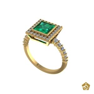 Anel de Ouro Amarelo 18k - Pedra Princesa