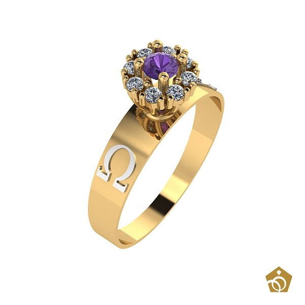 Anel Formatura - Teologia - Ouro 18k