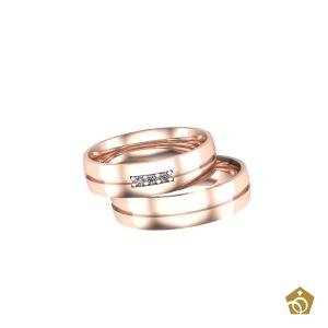 Aliança Artística de Ouro Rosa 18k