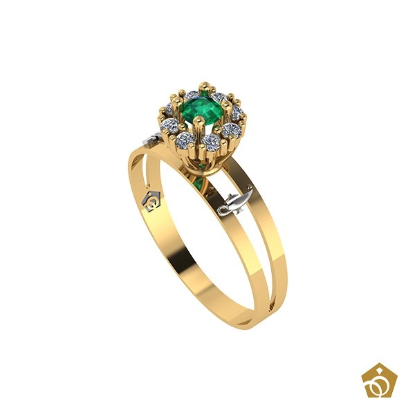 Anel Formatura - Enfermagem - Ouro 18k