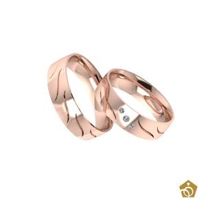 Aliança Artística de Ouro Rosa 18k