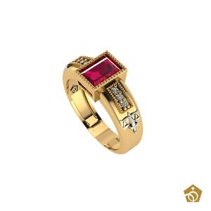 Anel Formatura - Direito - Ouro 18k