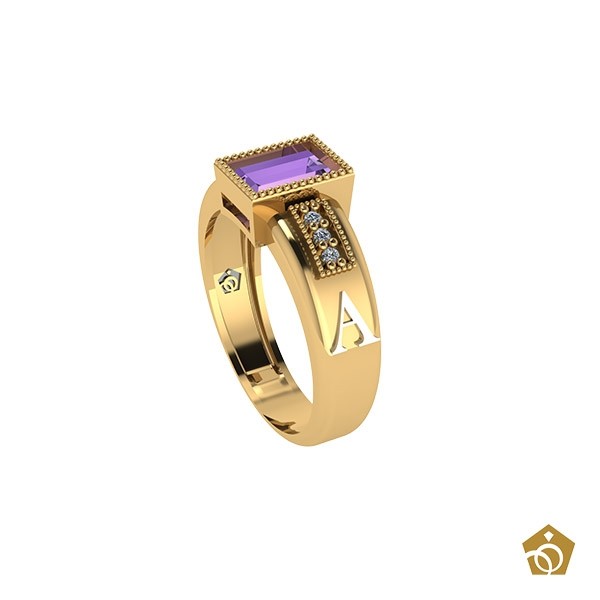 Anel Formatura - Teologia - Ouro 18k