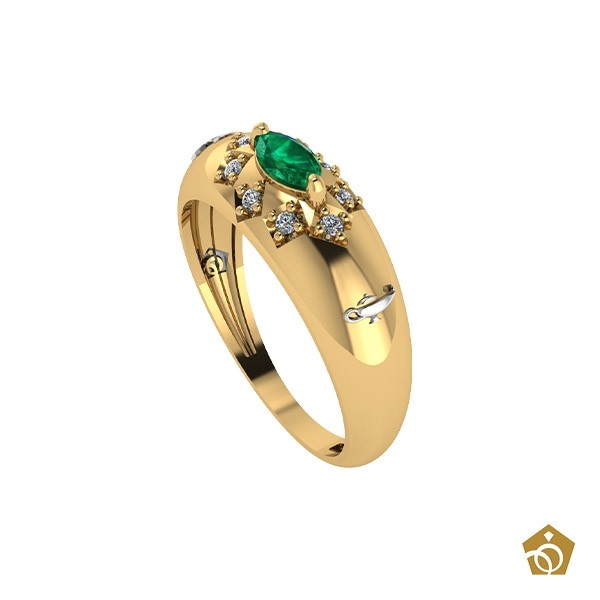 Anel Formatura - Enfermagem - Ouro 18k