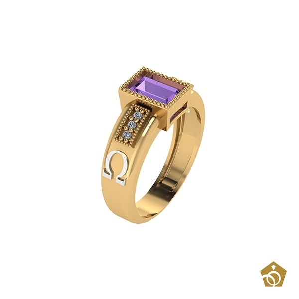 Anel Formatura - Teologia - Ouro 18k