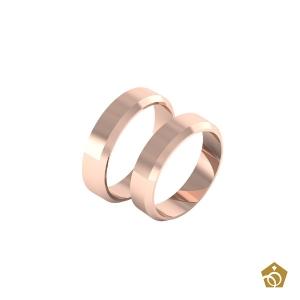 Aliança Artística de Ouro Rosa 18k