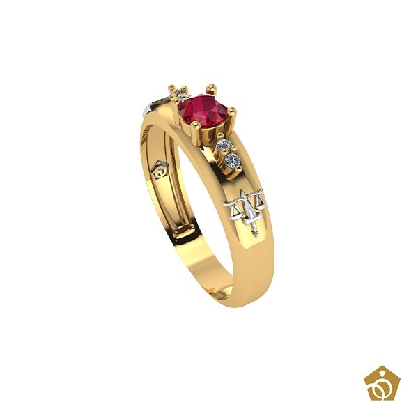 Anel Formatura - Direito - Ouro 18k